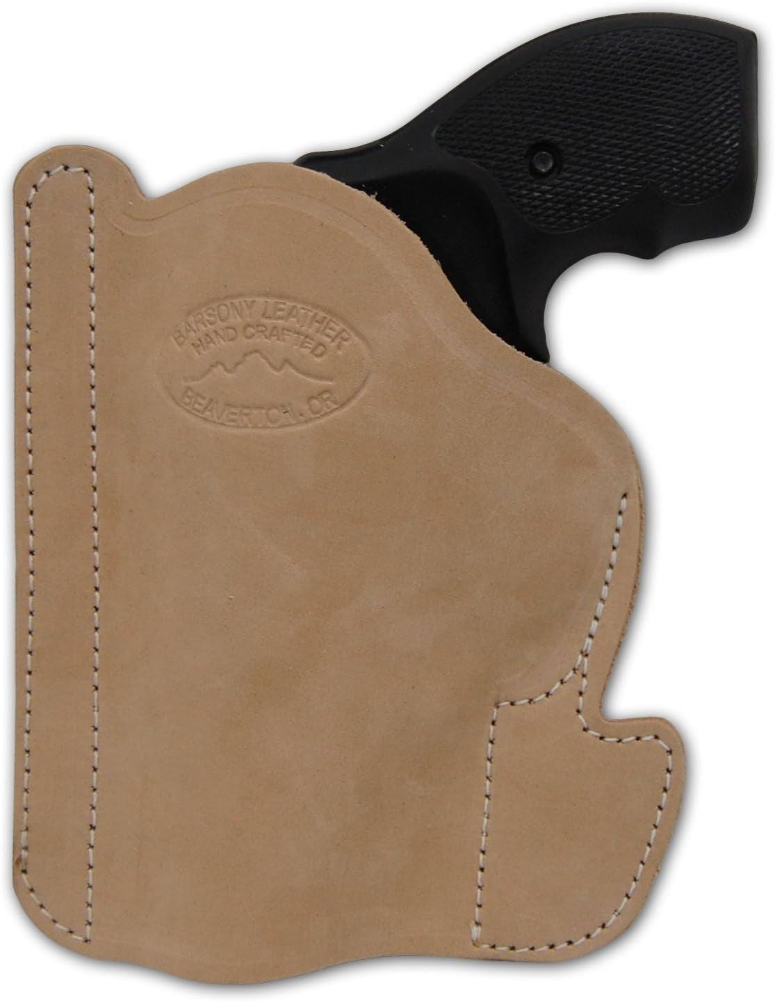 New  Natural Tan Leather Pocket Holster for 2", Snub-Nose .38 .357 Revolvers