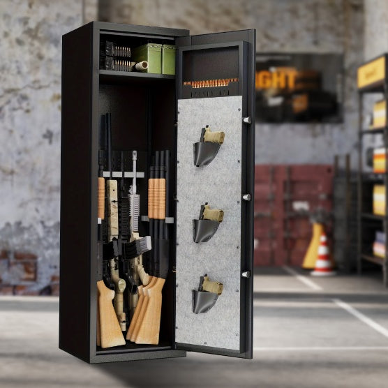 Heavy Duty Biometric Gun Safe With Adjustable Stand