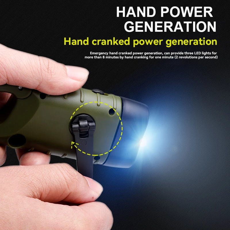 Solar Hand Crank Flashlight