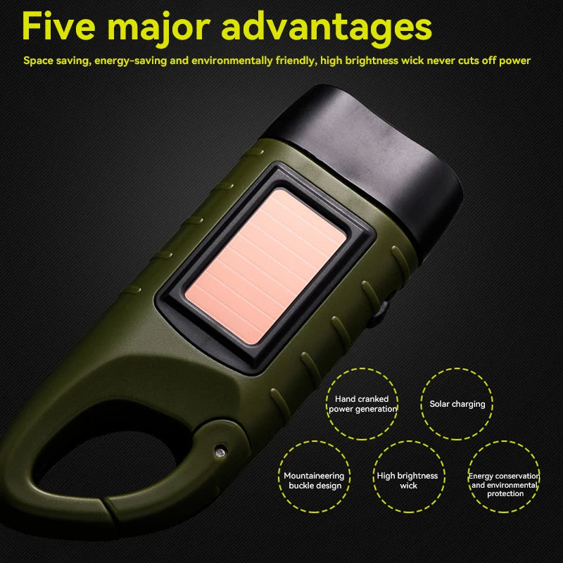 Solar Hand Crank Flashlight