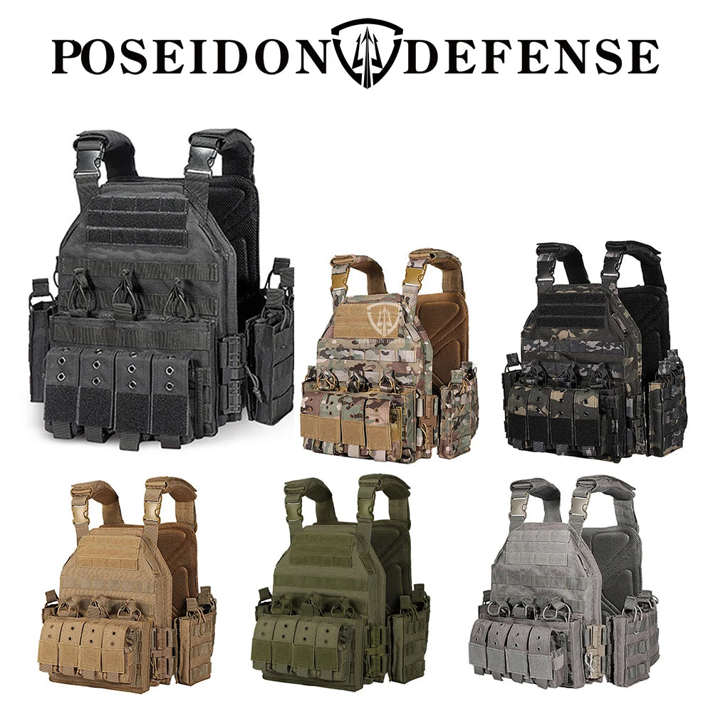 Gilet Molle à dégagement rapide Possiden Defense avec pochette pour chargeur et ceinture.