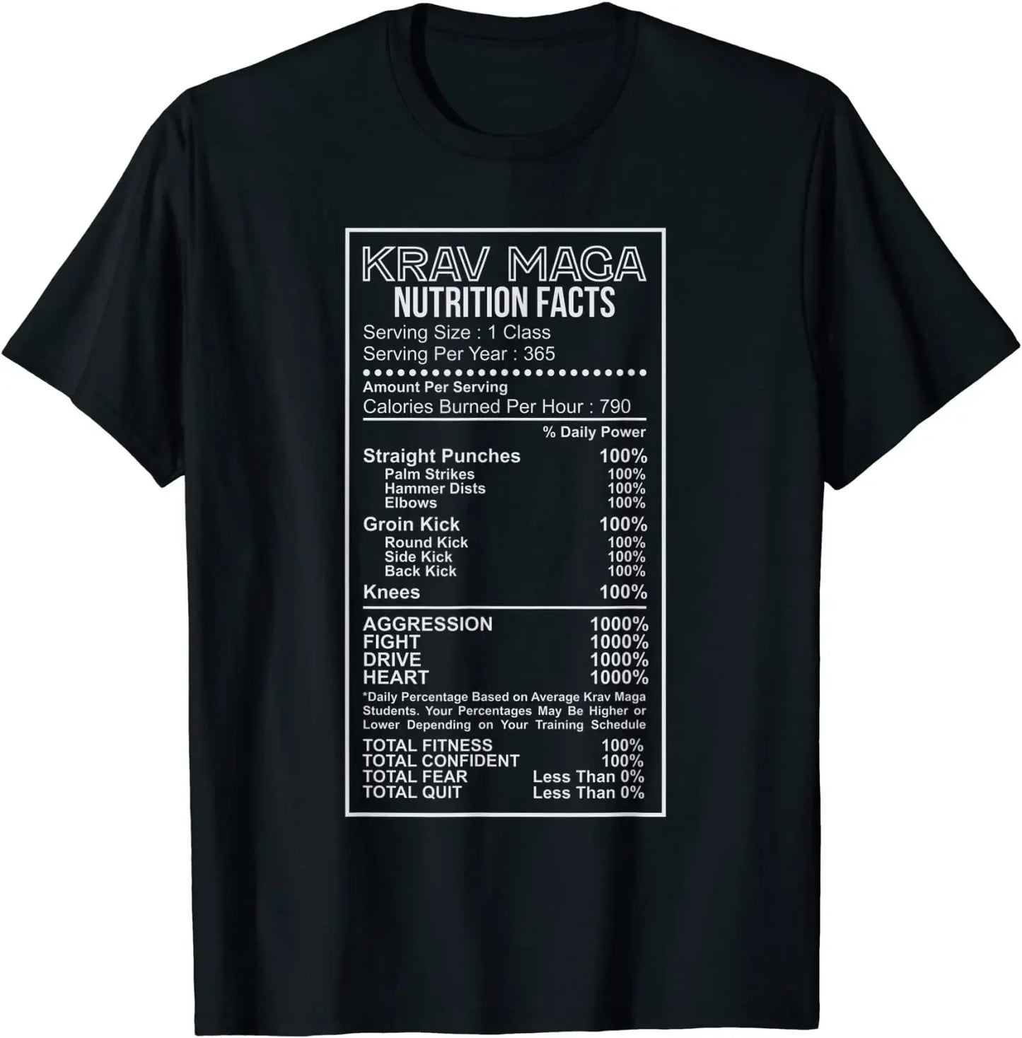 T-shirt nutritionnel Krav Maga taille S-3XL