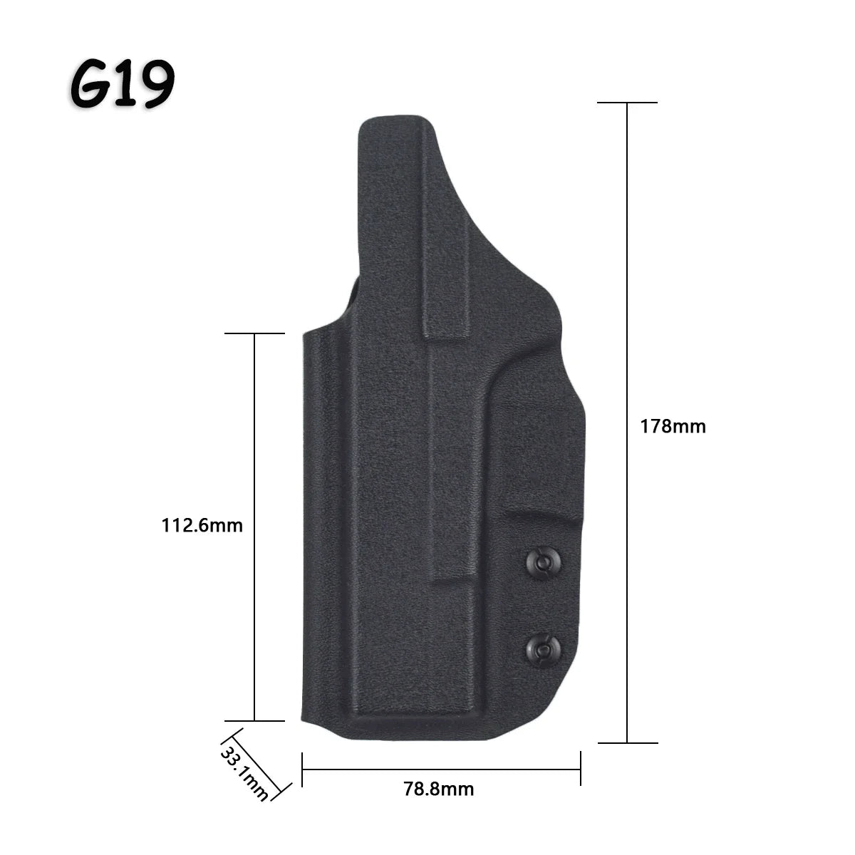 Inside Waist Band Gun Holster for Glock 17/19/22/26/43