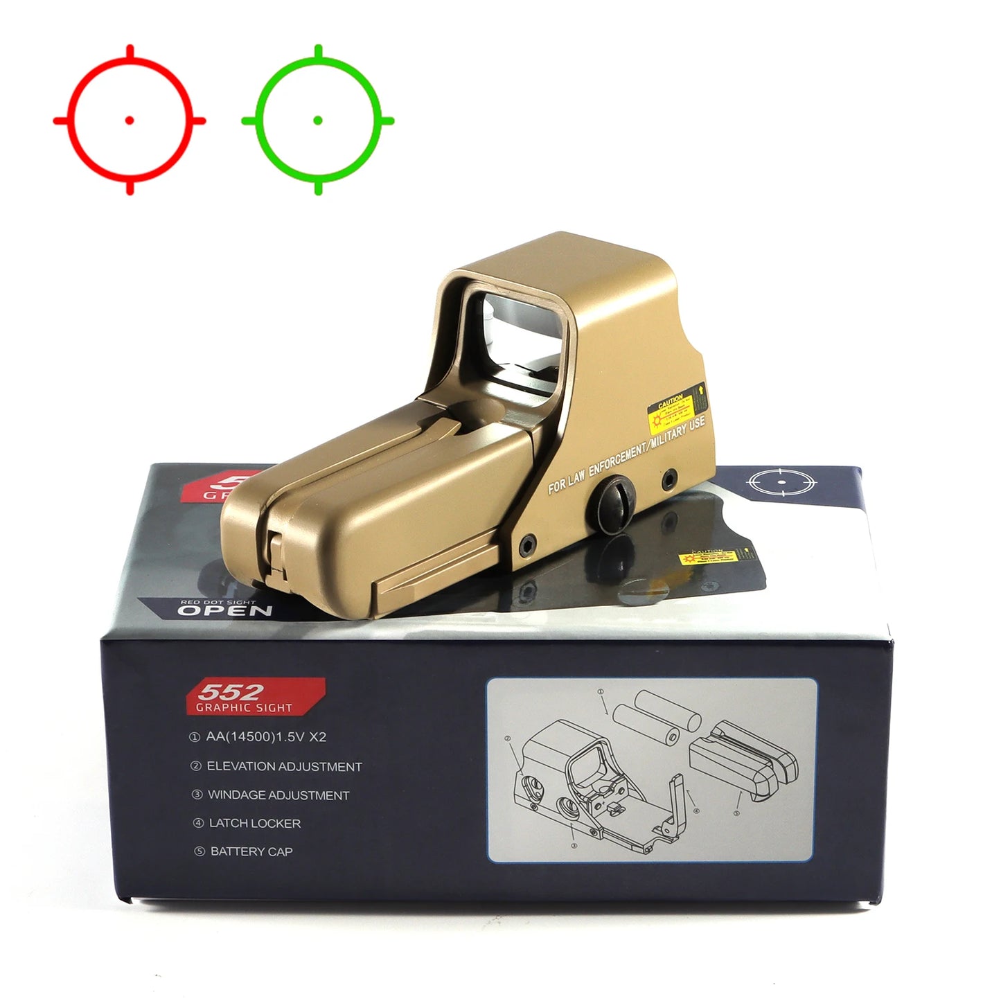 551 552 553 558 Red Green Dot Holographic Scope
