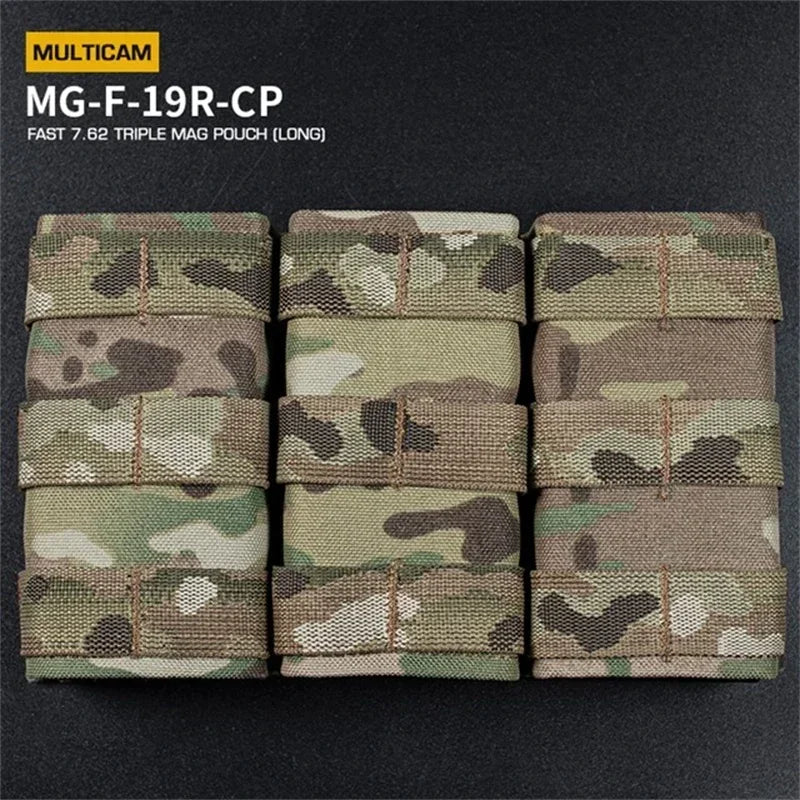 Tactical Triple Mag Pouch With Molle Clip
