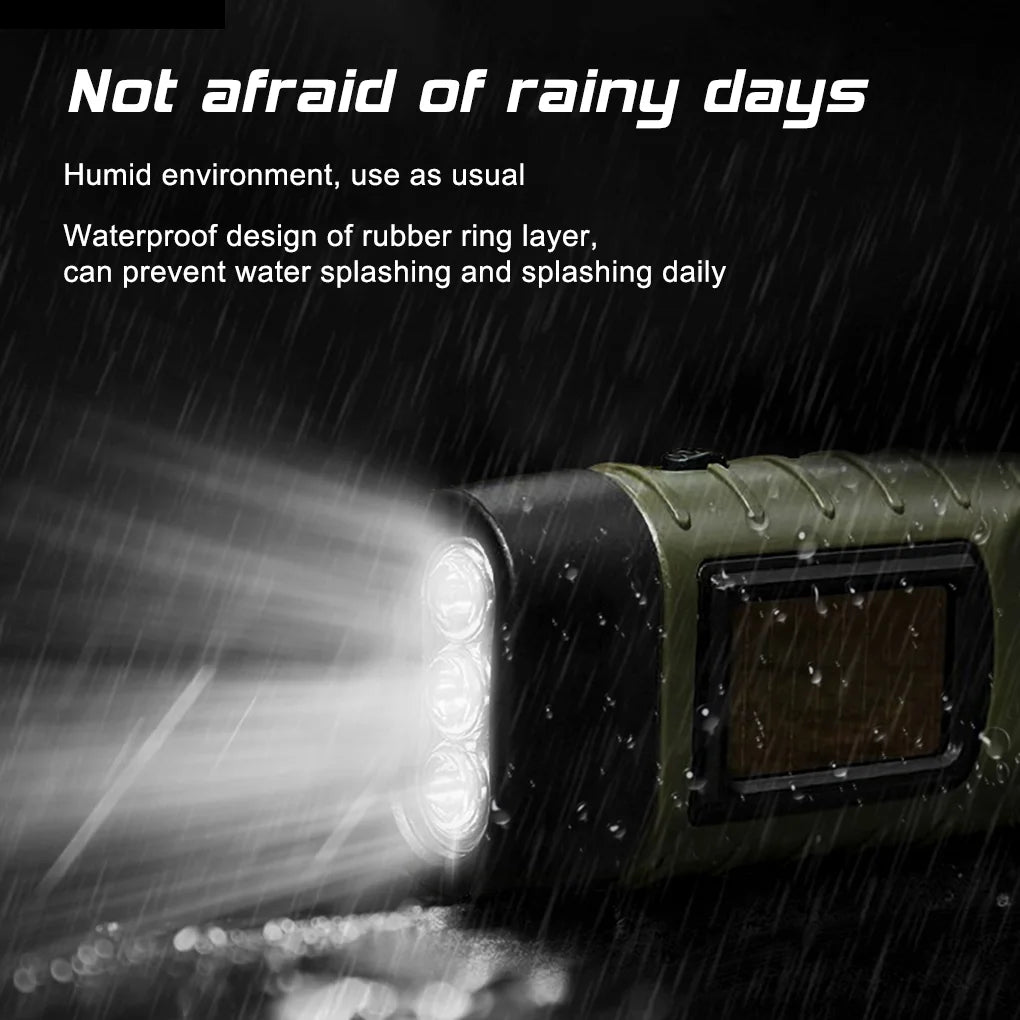 Solar Hand Crank Flashlight