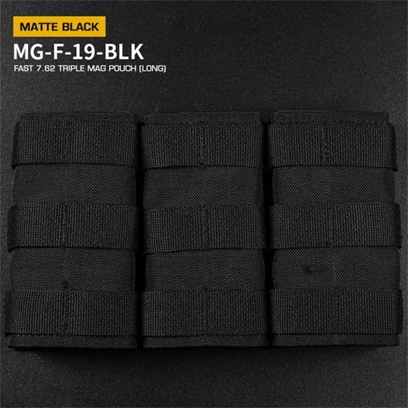 Tactical Triple Mag Pouch With Molle Clip