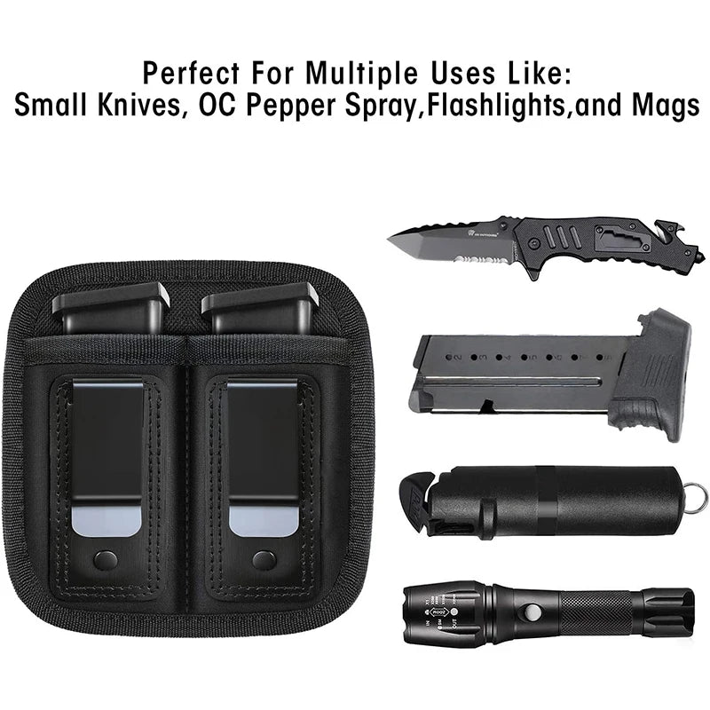 Inside Waist Band Single/Double Magazine Pouch for 9mm .40 .45 .380 .357