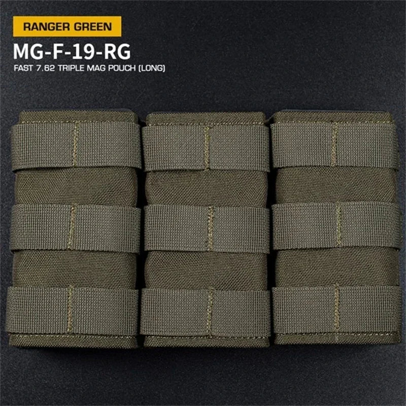Tactical Triple Mag Pouch With Molle Clip