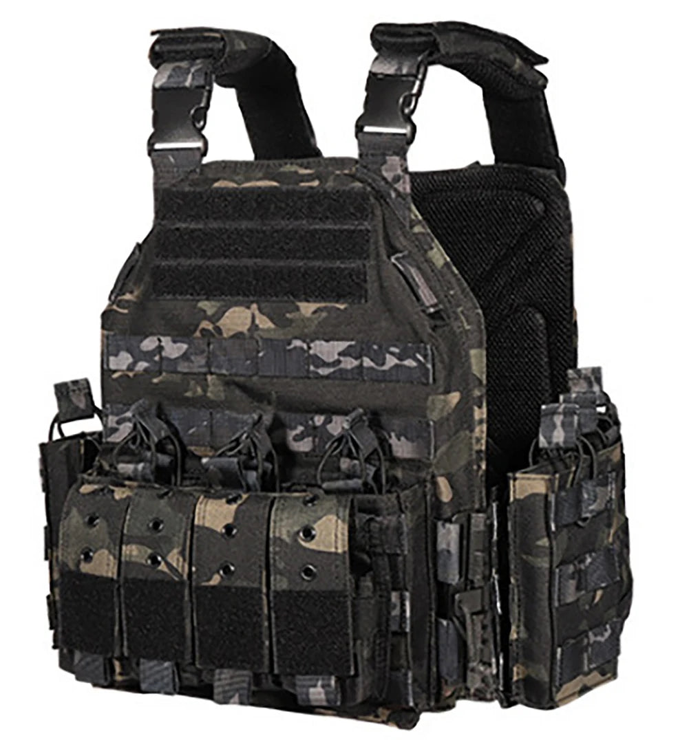 Gilet Molle à dégagement rapide Possiden Defense avec pochette pour chargeur et ceinture.