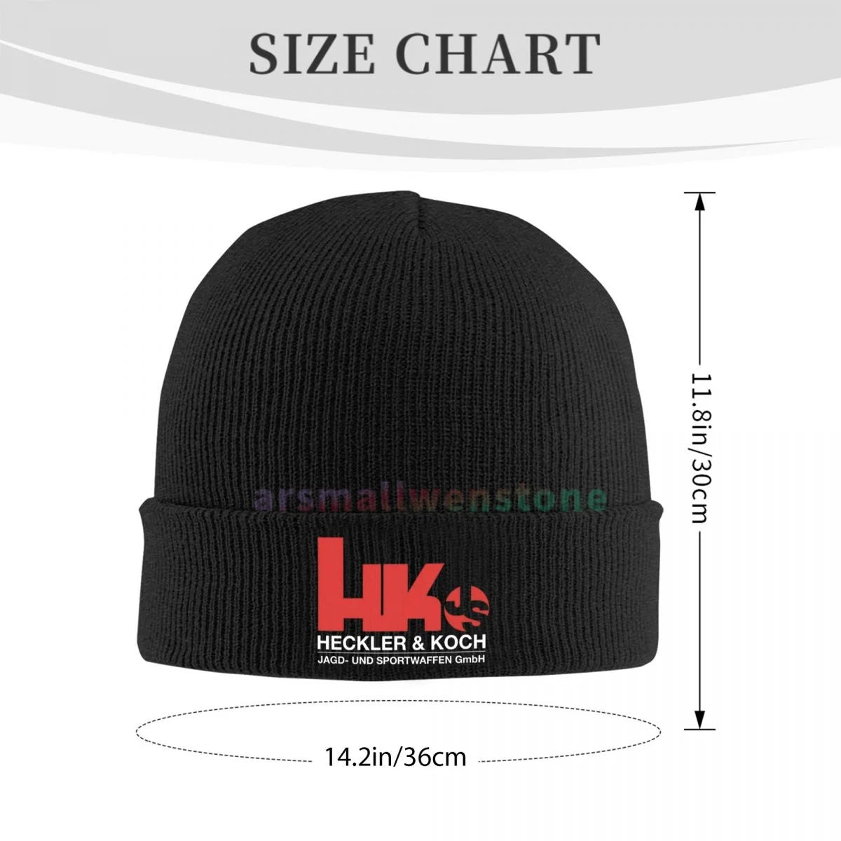 Heckler Koch Firearms HK Knitted Hat for Women and Men