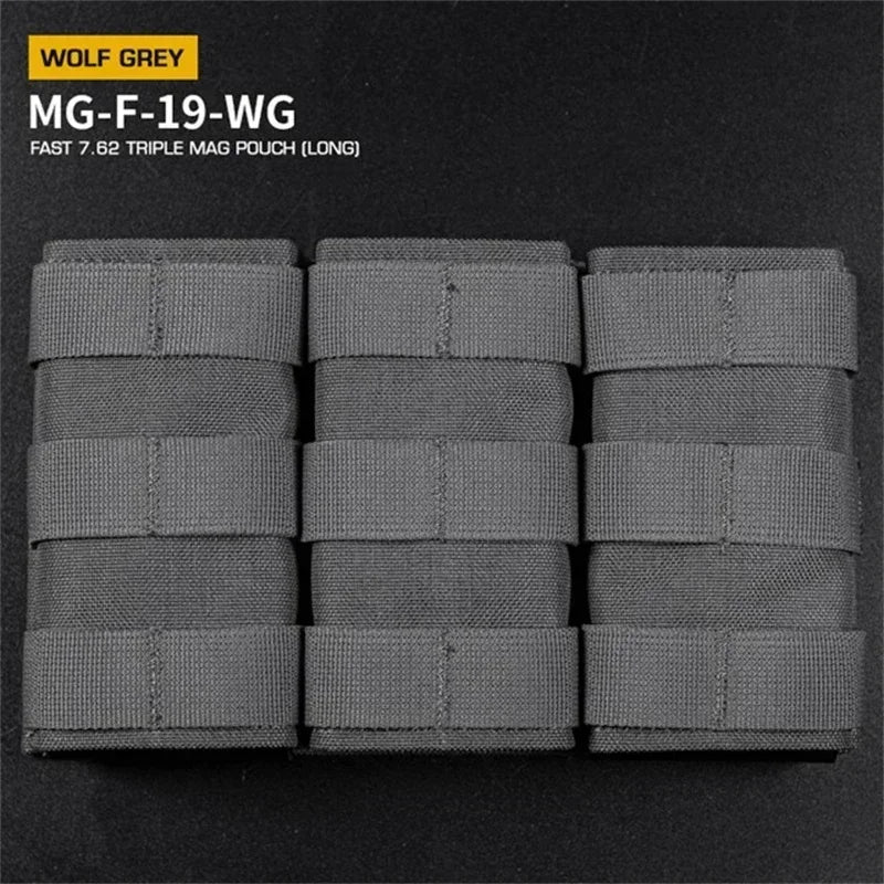 Tactical Triple Mag Pouch With Molle Clip