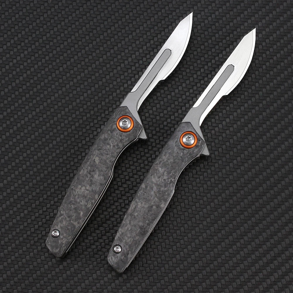 Carbon Fiber Folding Knife For Survival / Self-Defense