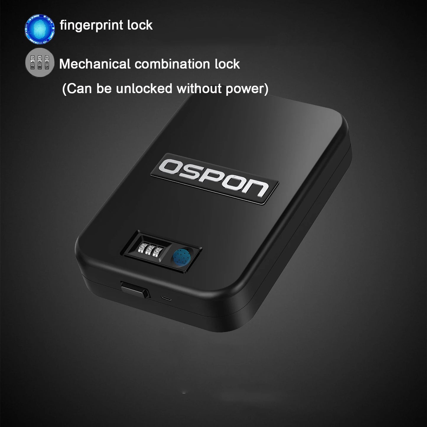 Coffre-fort biométrique portable à accès rapide pour pistolets