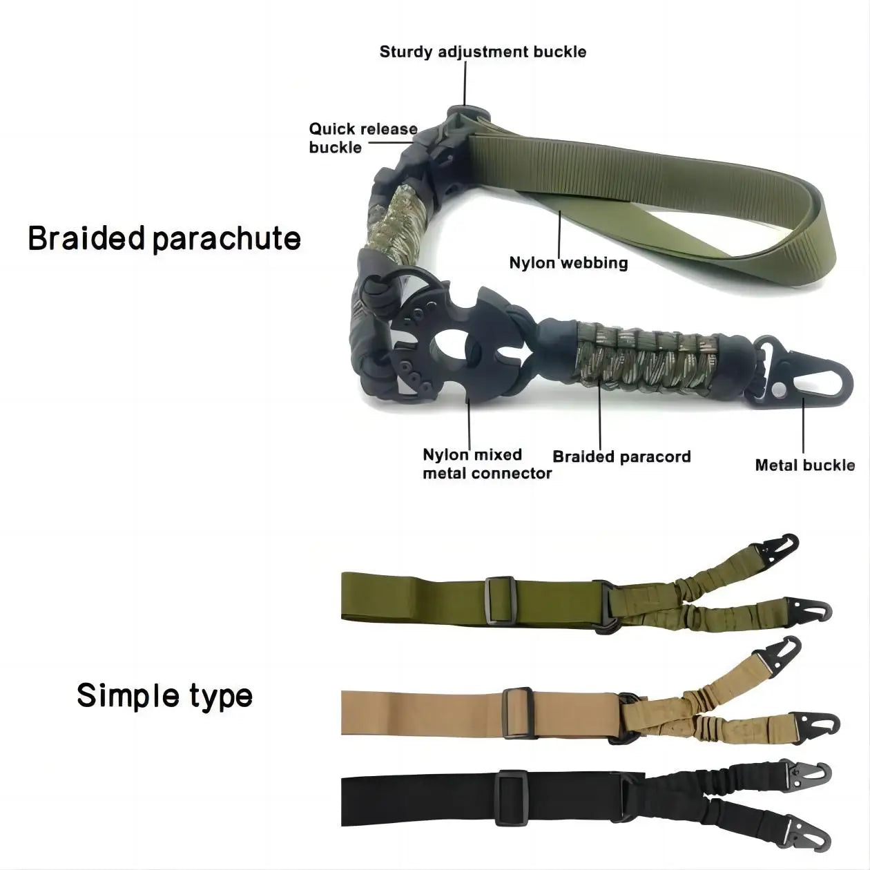Webbed Vertical Single-point Rifle Sling
