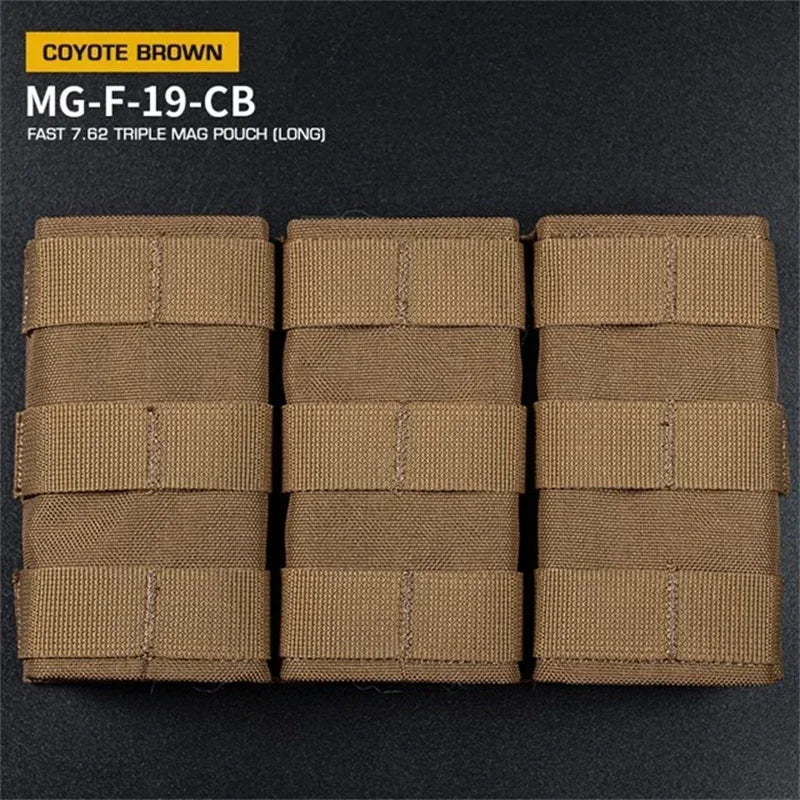 Tactical Triple Mag Pouch With Molle Clip