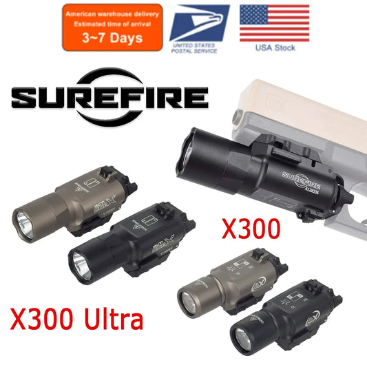 US Warehouse Tactical Surefire X300 Ultra Pistolet Pistolet X300U Pistolet SF Scout Lampe de poche pour Glock 17 19 CZ-75 Lampes d'armes