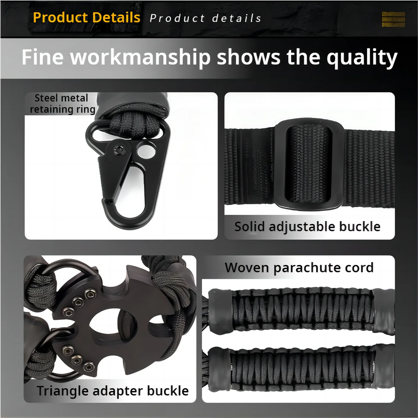 Webbed Vertical Single-point Rifle Sling