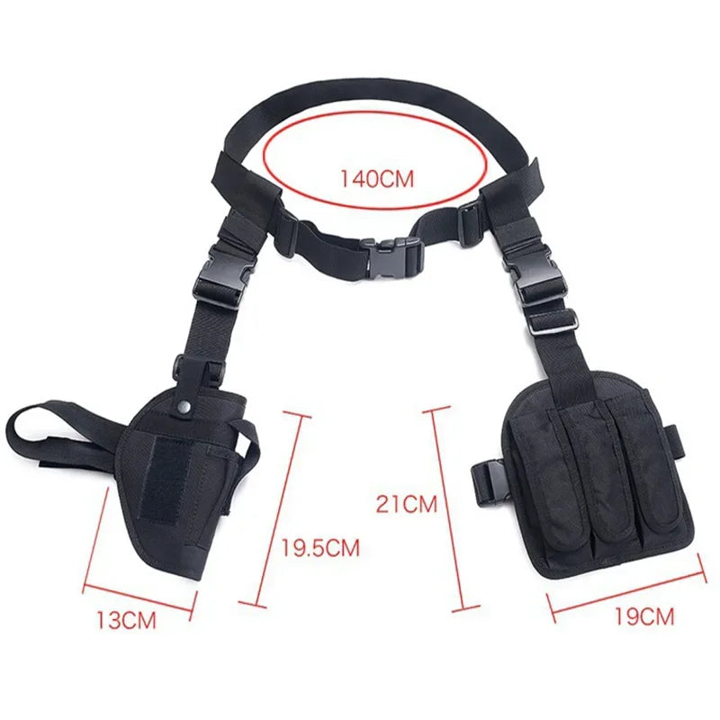 Double Drop Leg Universal Holster and Magazine Pouch