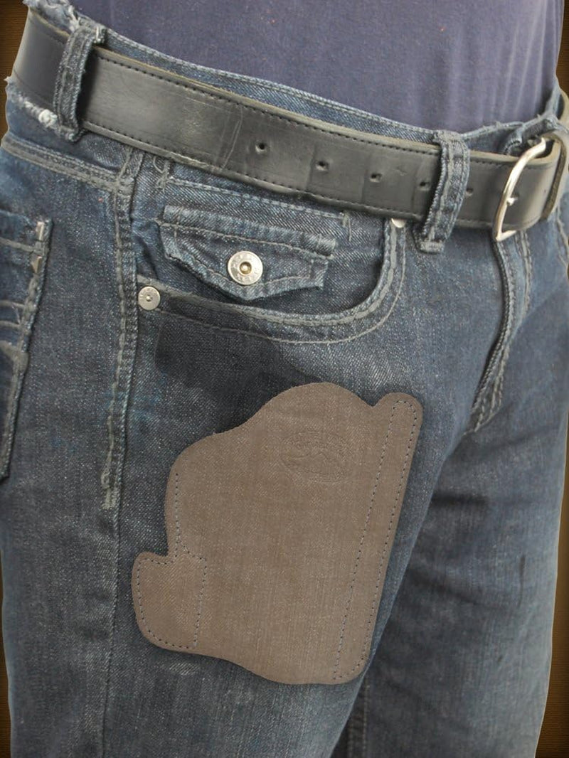 New  Natural Tan Leather Pocket Holster for 2", Snub-Nose .38 .357 Revolvers