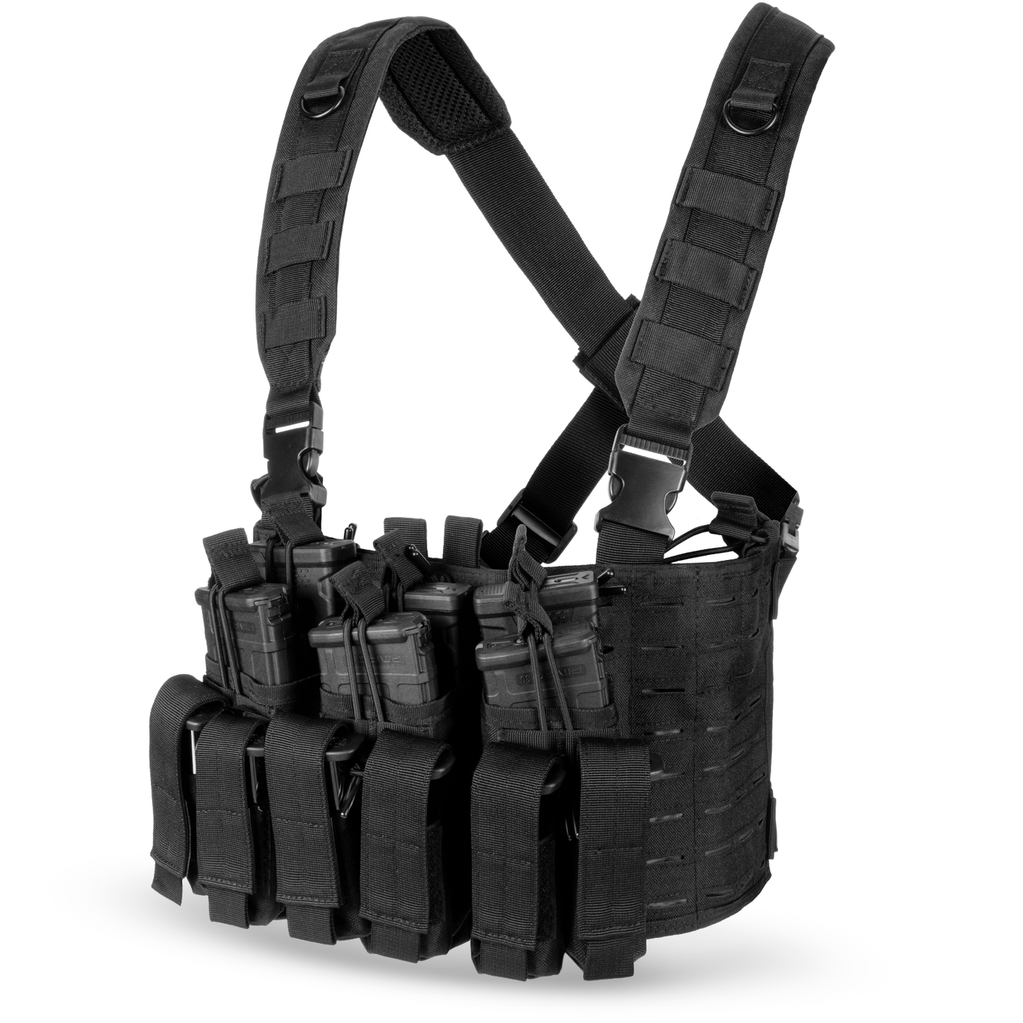 Gilet de poitrine tactique avec pochette pour chargeur kangourou et harnais de reconnaissance militaire
