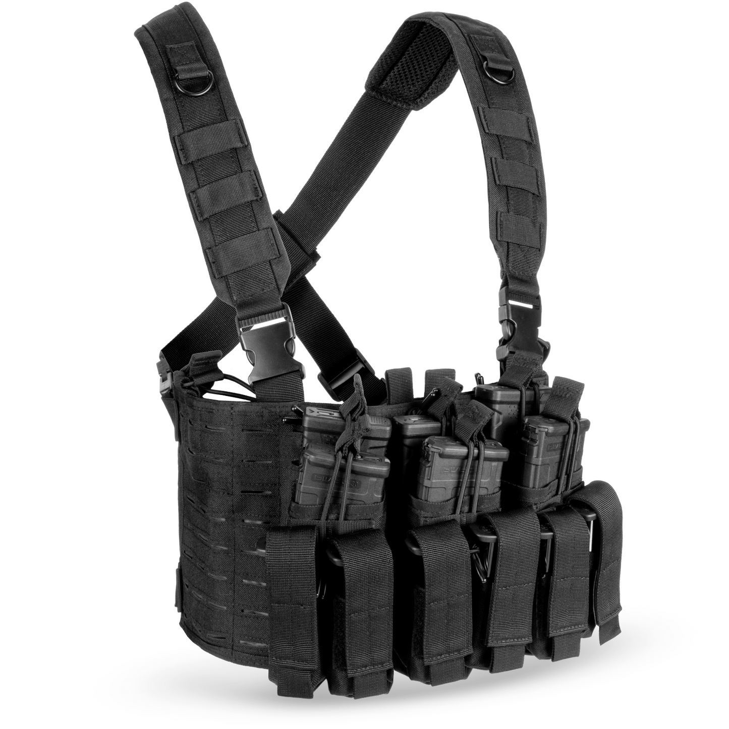 Gilet de poitrine tactique avec pochette pour chargeur kangourou et harnais de reconnaissance militaire