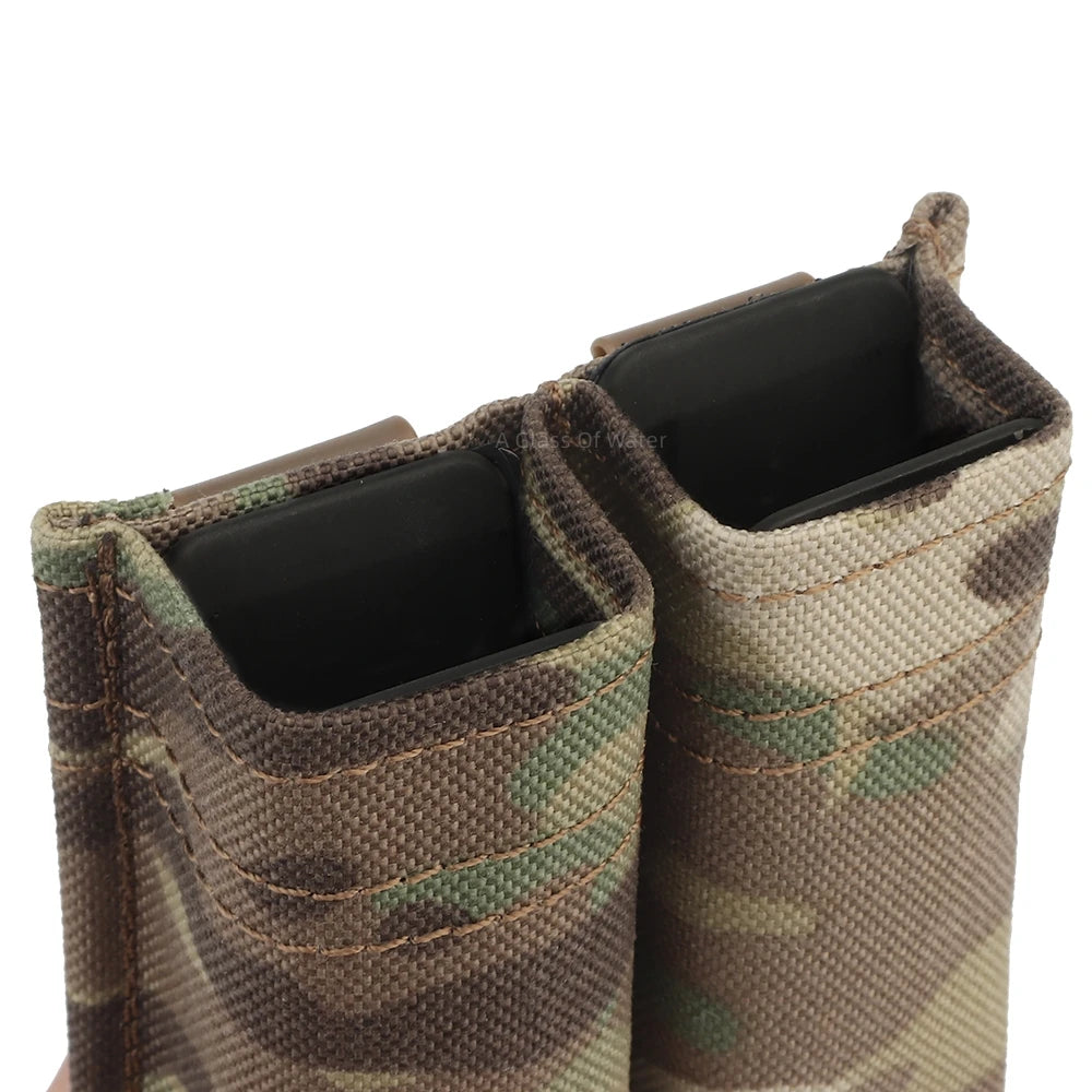 Tactical Double mag Magazine Holster with nylon support clip