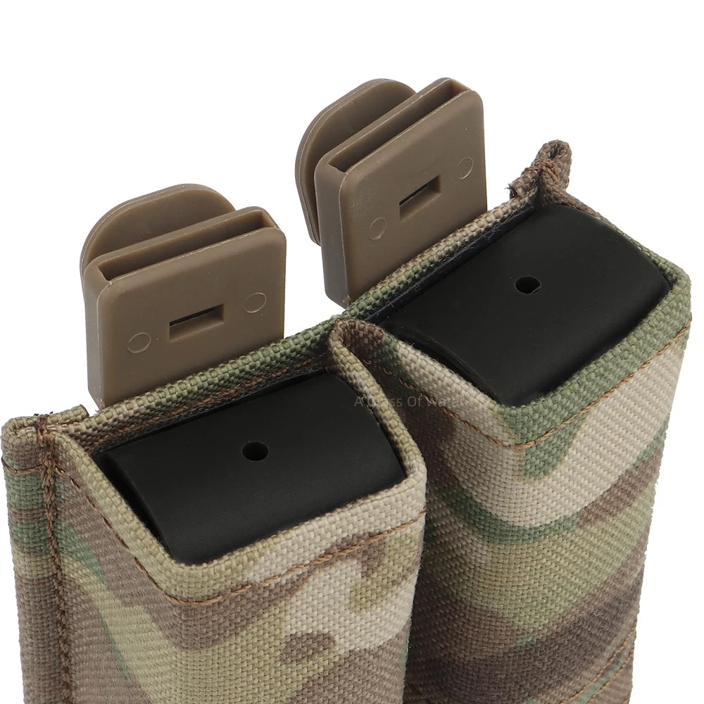 Tactical Double mag Magazine Holster with nylon support clip