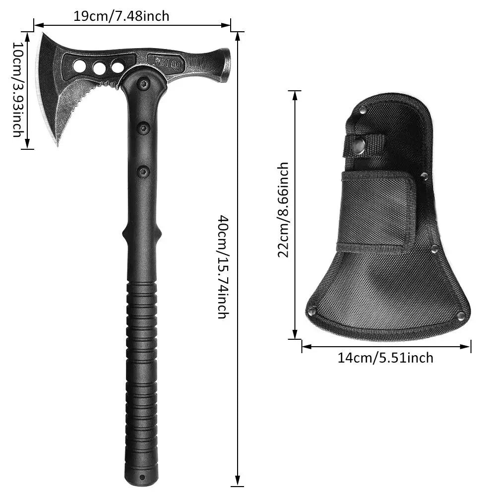 Hache de survie tactique, outil multifonction, équipement d'urgence, hache touristique, hache tactique d'extérieur portable, hachette de camping sauvage Tomahawk