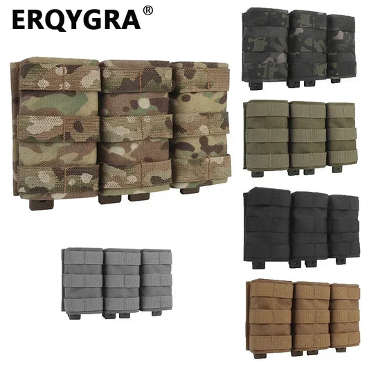 Tactical Triple Mag Pouch With Molle Clip