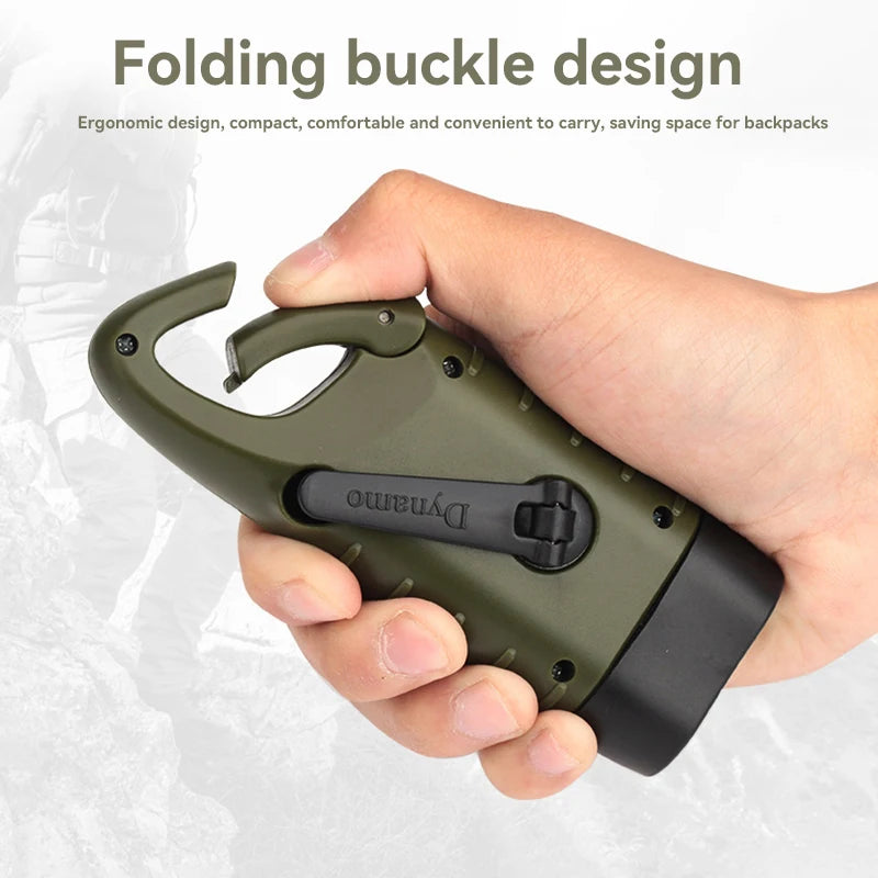 Solar Hand Crank Flashlight