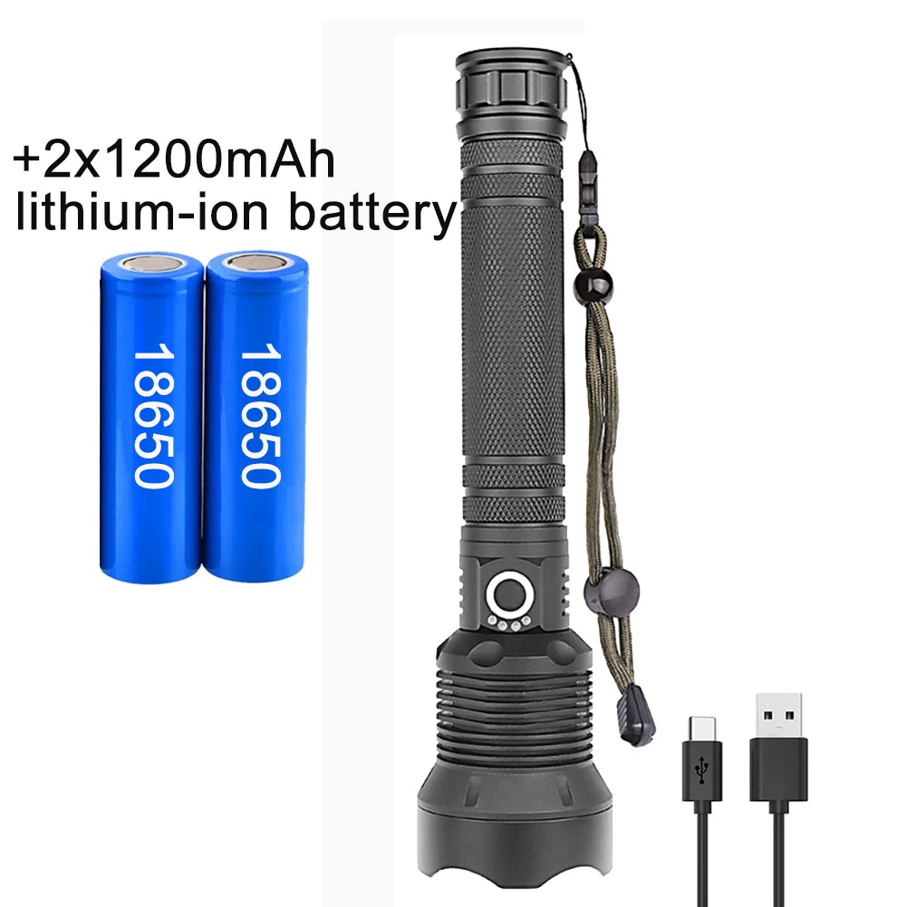2000LM USB Rechargeable Tactical Torch with/without Battery