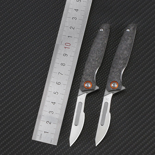 Carbon Fiber Folding Knife For Survival / Self-Defense
