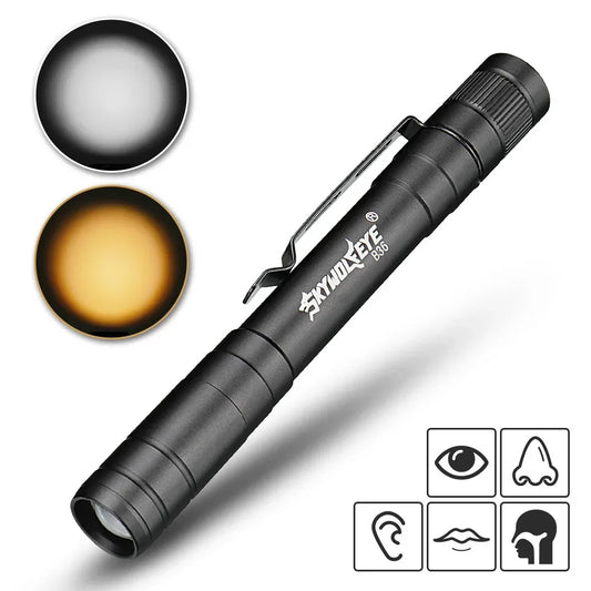 Yellow/ White Dual Light Mini Pen for Self Defense