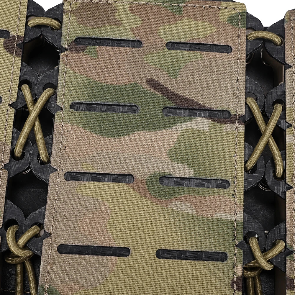 New Tactical Rifle 5.56/7.62 Triple Magazine Pouch Molle Top Open Mag Laser Cut Tool Bags Pouch for M4 AK Magazines Holster