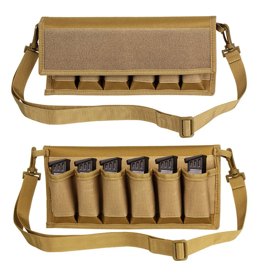 6 Magazine ammo Storage Pouch Fits 9mm .40 .45 Mag