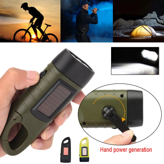 Solar Hand Crank Flashlight