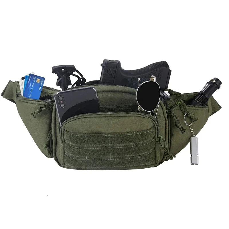 Tactical Pistol Fanny Pack with Magazine Pouch Holder for Glock 17 19 Beretta M9 Sig Sauer