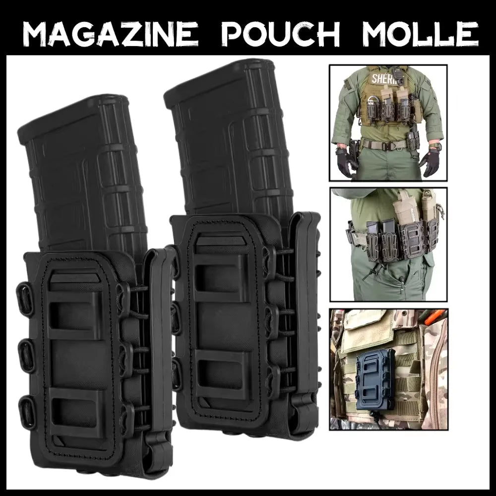 Molle Scorpion Quick Release Magazine Pouch for AK 74/47 AR-15 M4 5.56/7.62
