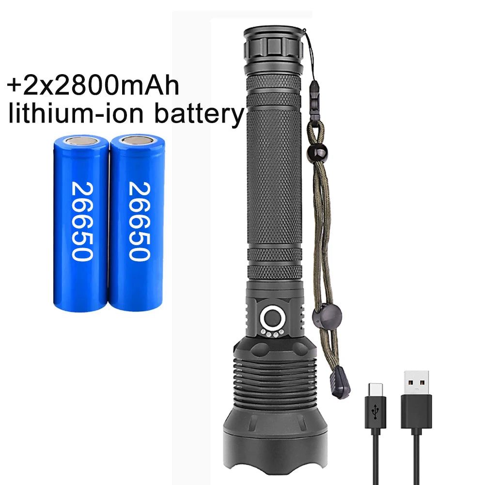 2000LM USB Rechargeable Tactical Torch with/without Battery