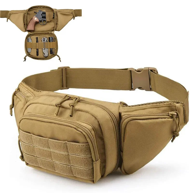 Tactical Pistol Fanny Pack with Magazine Pouch Holder for Glock 17 19 Beretta M9 Sig Sauer