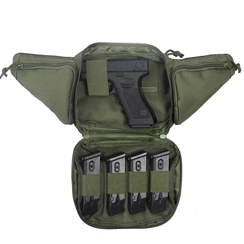 Tactical Pistol Fanny Pack with Magazine Pouch Holder for Glock 17 19 Beretta M9 Sig Sauer