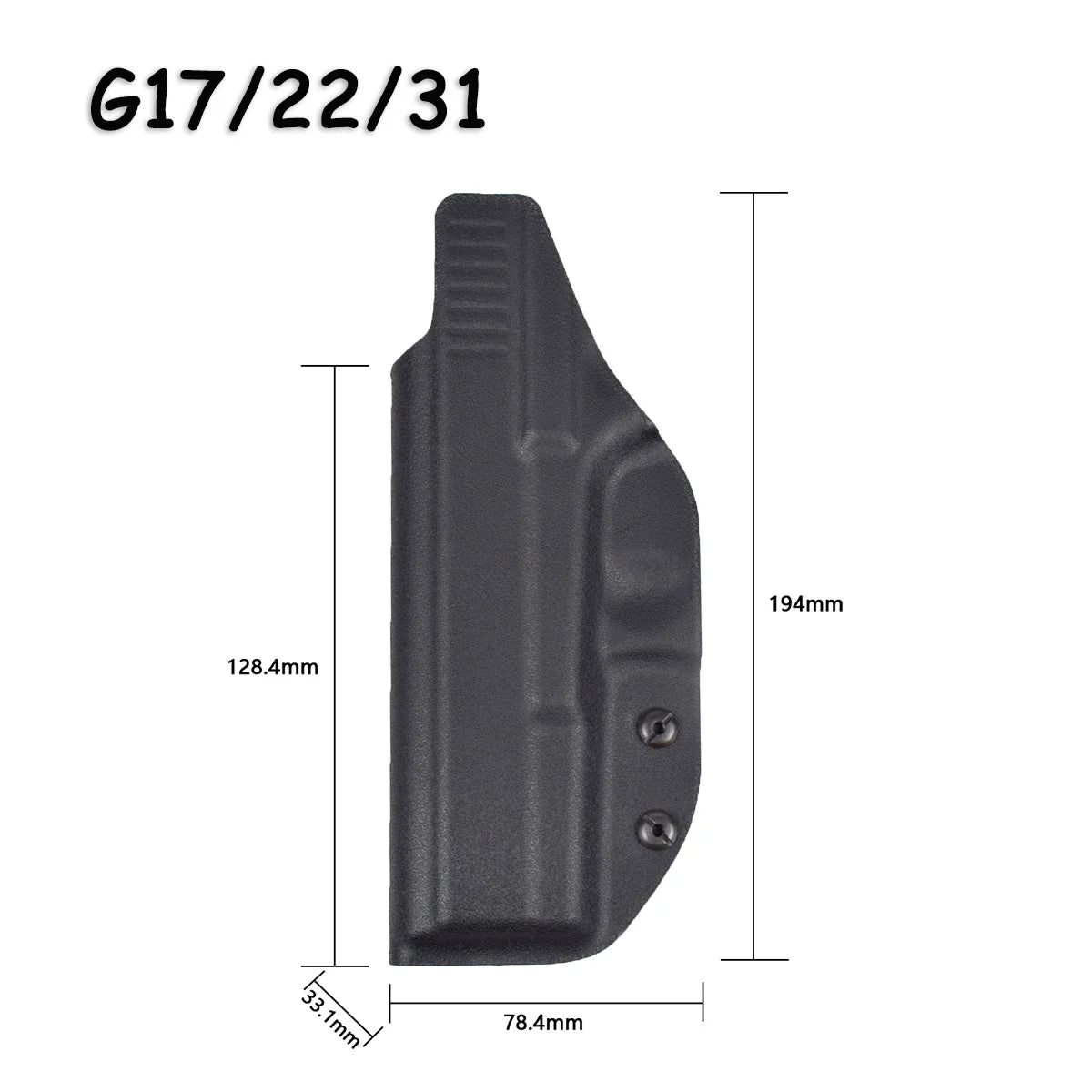 Inside Waist Band Gun Holster for Glock 17/19/22/26/43