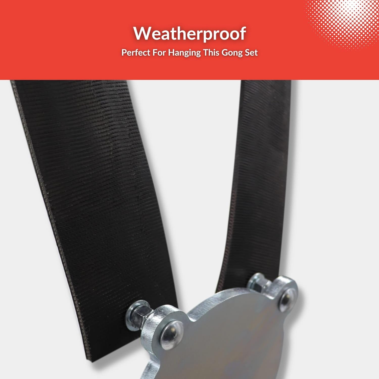 Steel Target Hangers for Gongs - Chains and Rubber Shooting Straps - Steel Target Chain Kit - Rubber Shooting Straps - Steel Targets for Shooting - Hardware for Hanging Targets
