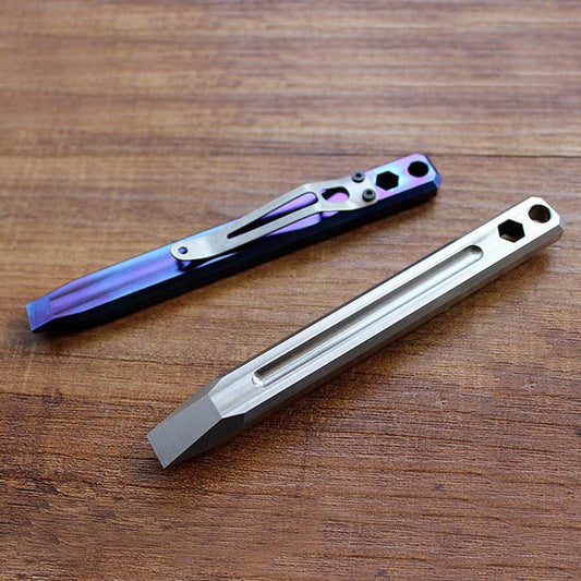 TC4 Titanium CNC Self-defense Tactical Crowbar Cutter Portable Outdoor